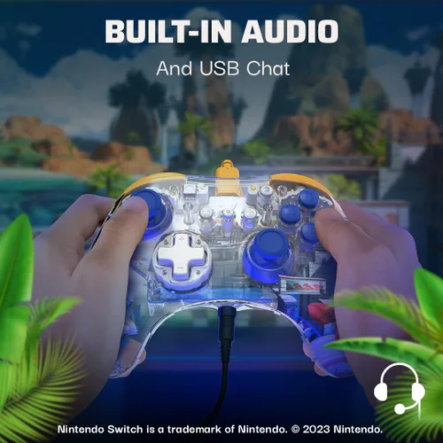 Vista 4 de Sonic Superstars + Tails REALMz Pro Controller Nintendo Switch.