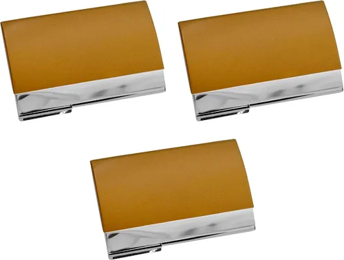 Vista 7 de Stephanie Imports Juego de 3 tarjeteros curvados de metal unisex (Silver Ridge)