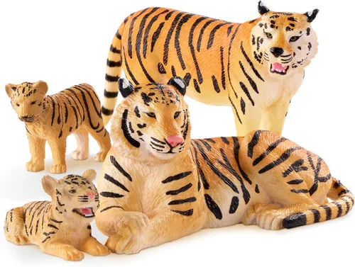 Vista 16 de Terra by Battat Juego familiar de juguetes de elefante africano de 4 piezas - Figuras realistas de animales de safari de plástico - Juguetes