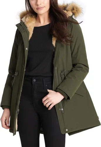 Vista 5 de Levi's - Parka con capucha y forro de piel sintética para mujer (tamaño estándar y extra grande)