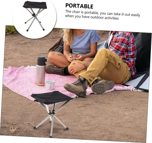 Vista 5 de Portable Folding Stool Outdoor Camping Chair Canopy Lightweight and Foldable