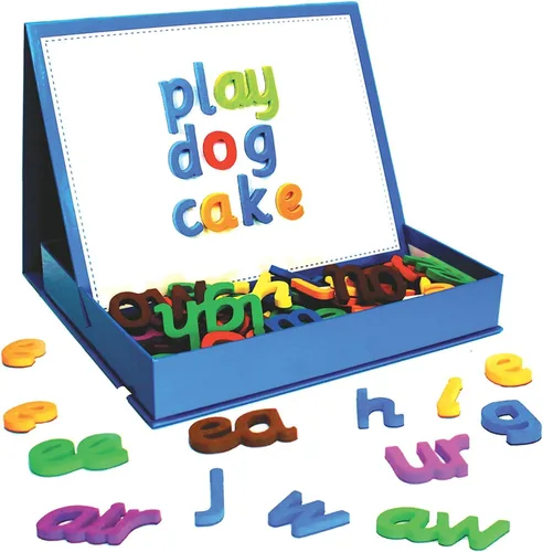 Vista 3 de Junior Learning Rainbow Phonics - Letras magnéticas, multicolor, modelo: JL194, blanco, 1.8 de alto x 10.2 de largo x 8 de ancho