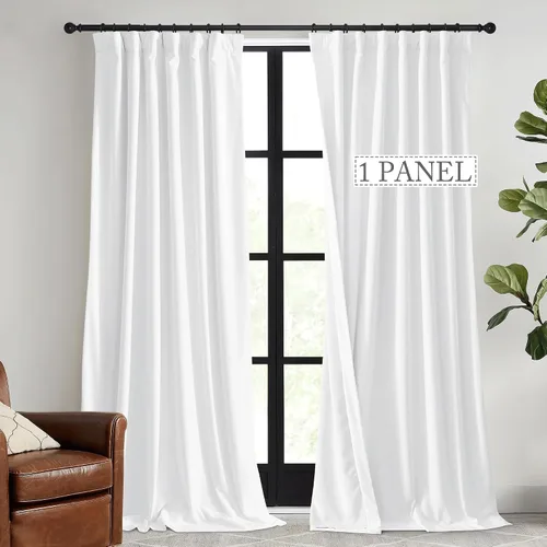 Vista 10 de RYB HOME Cortinas de terciopelo beige camello de 84 pulgadas, cortinas de ventana de 2 capas resistentes con cinta plisada, cortinas opacas
