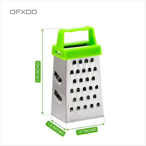 Vista 6 de Rallador de ajo para alimentos pequeños, paquete de 2, rallador de caja de tamaño pequeño, mini ralladores de queso y jengibre para cocina