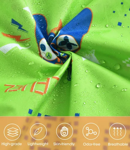Vista 5 de WAWSAM Poncho de Lluvia Ligero para Niños Reutilizable Impermeable para Niños Pequeños Chaqueta de Lluvia
