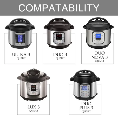 Vista 3 de STYDDI Paquete de 4 anillos de sellado para Instant Pot Mini de 3 cuartos de galón, junta de repuesto de silicona de grado alimenticio
