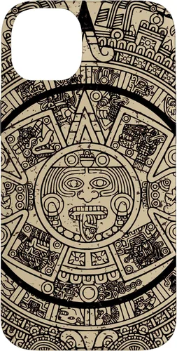Vista 15 de Funda para iPhone 16 Mexican Aztec Sun Stone Maya Calendar VII