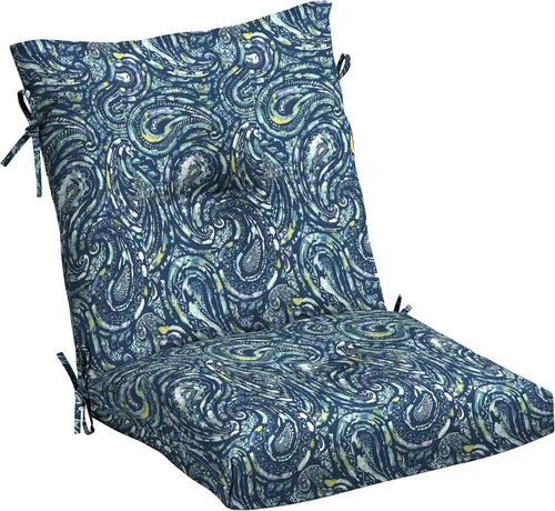 Vista 11 de Arden - Cojín copetudo para silla de comedor para exteriores, 21 x 40 Punto gris piedra