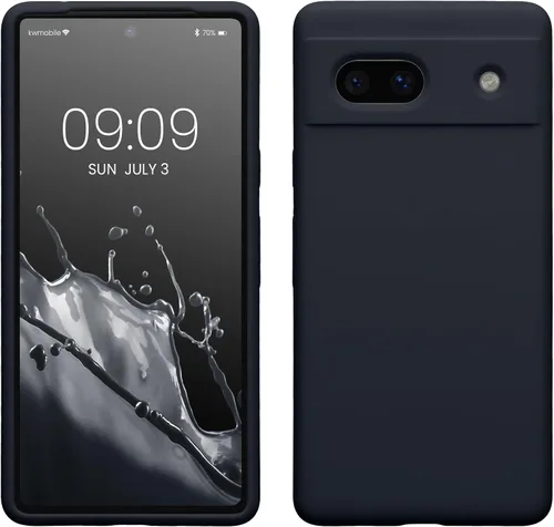 Vista 204 de kwmobile Funda Compatible con Google Pixel 6 Pro - Funda de Teléfono de Silicona TPU con Acabado Suave - Azul Caribe