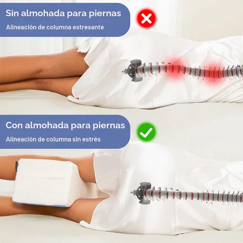 Vista 4 de cooloo8 Almohada de piernas para dormir de lado, almohada de rodilla para dormir de lado, almohada de rodilla, alivio del dolor de ciática, almohada