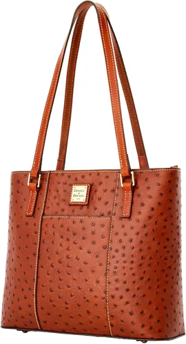Vista 2 de Dooney & Bourke Ostrich - Bolsa Lexington pequeña, Coñac
