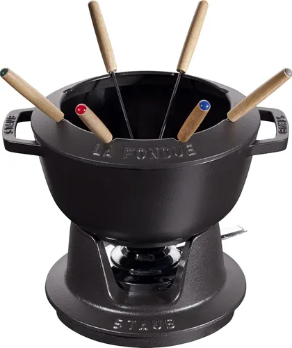 Vista 6 de Staub Juego de olla para fondue de 6.3 in, negro (negro 19-3911tcx)