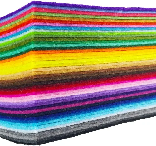 Vista 3 de flic-flac 44 hojas de tela de fieltro de colores surtidos de 6 x 6 pulgadas (5.9 x 5.9 in), diseño de retazos, costura de bricolaje, manualidades