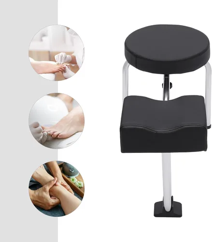 Vista 9 de Reposapiés de pedicura, altura y longitud ajustables, reposapiés portátil independiente para salón, reposapiés de masaje para tecnología de uñas