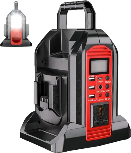 Vista 9 de Inversor de corriente de 350 W compatible con batería Ryobi de 40 V, 4 puertos CC 40 V a CA de 110 ~ 120 V, inversor de batería de onda sinusoidal