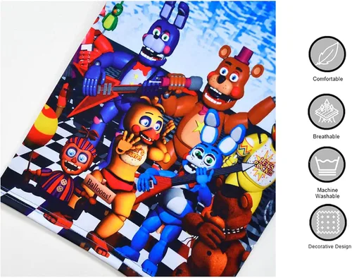 Vista 5 de Yowhdae FNAF Personajes Niños Gráficos Camisetas Moda Tee 5-10Y