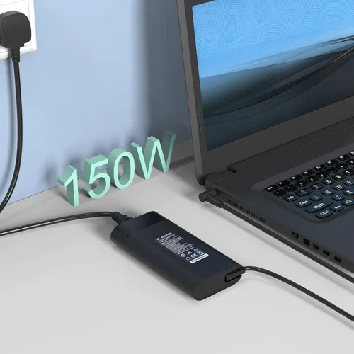 Vista 7 de Cargador Laptopo de 150 W para HP ZBook 15 16 17 15u 15v G3 G4 G5 G6 G8 G9 ZBook Studio G4 G5 G7 G8 G9 Pavilion Gaming 15 17 OMEN by 15 17 Adaptador