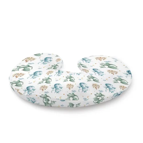Vista 2 de Funda de almohada de lactancia con diseño de dragón de dibujos animados, unisex, diseño de nube, estrella, luna, castillo, funda de almohada