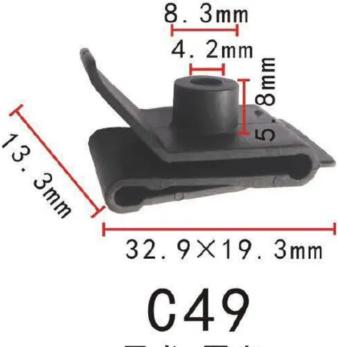 Vista 5 de Autobahn88 - Clip de remache tipo push-in para parachoques, compatible con Renault (OEM: 054000001R) (Paquete de 20)