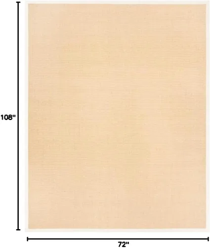 Vista 61 de Alfombra de sisal Safavieh, de color maíz y negro, tejida a mano, de la colección de fibras naturales; 5 x 8 pulgadas, NF441A, Tela, Gris / Gris