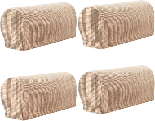 Vista 20 de vctops 4 fundas elásticas para reposabrazos de color sólido, antideslizantes, para sillas, sofá, sillón, fundas para sofá reclinable con pasadores
