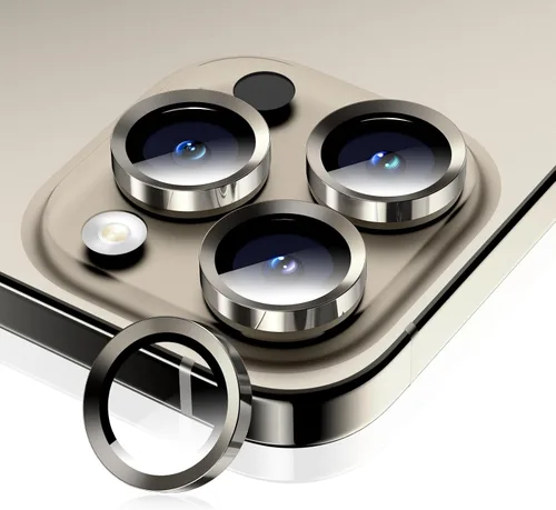 Vista 18 de Protector de lente de cámara para iPhone 17/16/16 Plus, Vidrio templado de metal Cubierta individual de lente de cámara [Anti-caída] Compatible