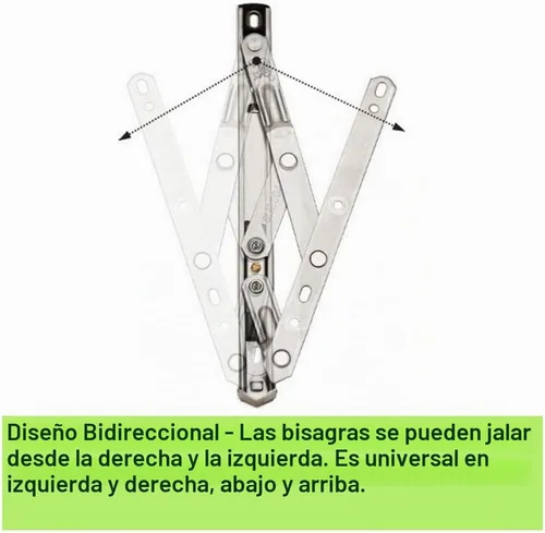 Vista 5 de Bisagras para ventana abatible, bisagras de fricción de acero inoxidable de 12 pulgadas, 2 piezas