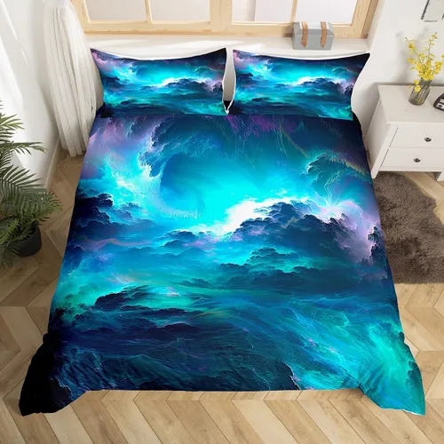 Vista 17 de Funda nórdica de mármol rosa tamaño individual para mujeres adultas y niñas con temática de arte abstracto Juego de ropa de cama