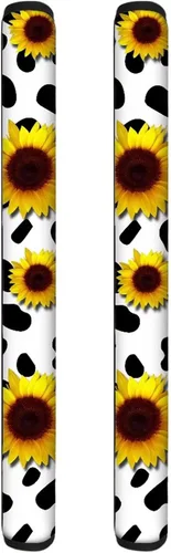 Vista 6 de DISNIMO Juego de 2 fundas para manijas de puerta de refrigerador con diseño floral de mariposa azul, protector de decoración de electrodomésticos