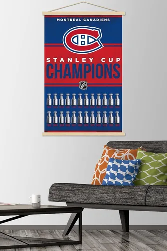 Vista 2 de Trends International NHL Montreal Canadiens - Póster de pared con marco magnético