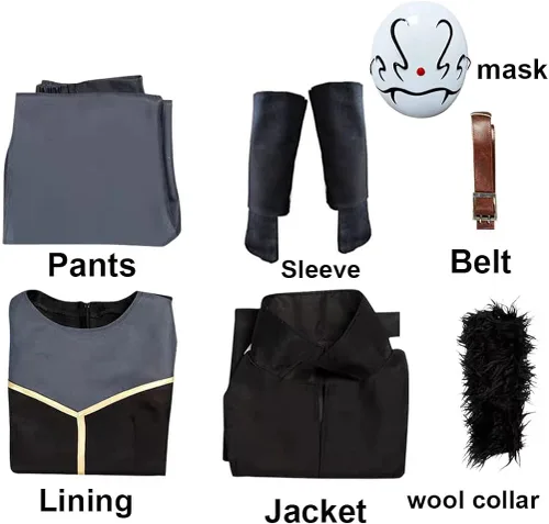 Vista 5 de Rimuru - Disfraz de cosplay de Rimuru, uniforme de anime, conjunto completo de Halloween