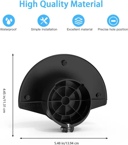 Vista 3 de HOLACA Cubierta de cámara con sombra de lluvia solar para cámara exterior R-ing Plus, funda protectora para protección contra rayos UV resistente