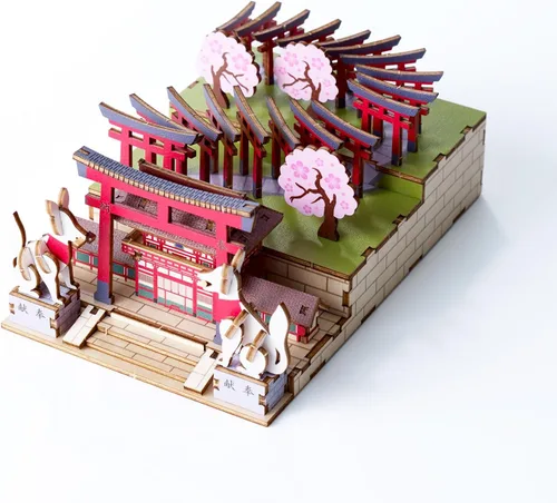 Vista 13 de Rompecabezas 3D de arquitectura de madera del castillo de Edo - Divertidos kits de manualidades de madera - Regalo ideal para cumpleaños y recuerdos
