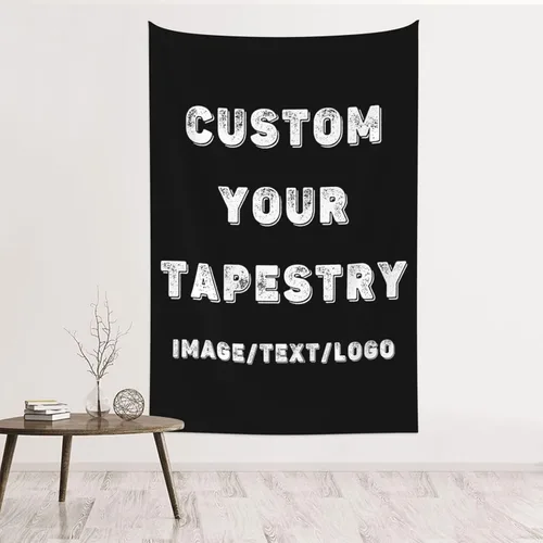 Vista 12 de Tapiz personalizado para cargar imágenes para colgar en la pared, telón de fondo personalizado con foto y texto, carteles personalizados