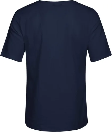 Vista 3 de COOFANDY Camiseta casual de lino de algodón para hombre, manga corta, con cordones, para la playa