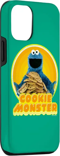 Vista 3 de Funda termoadhesiva para iPhone 14 Sesame Street Cookie Monster