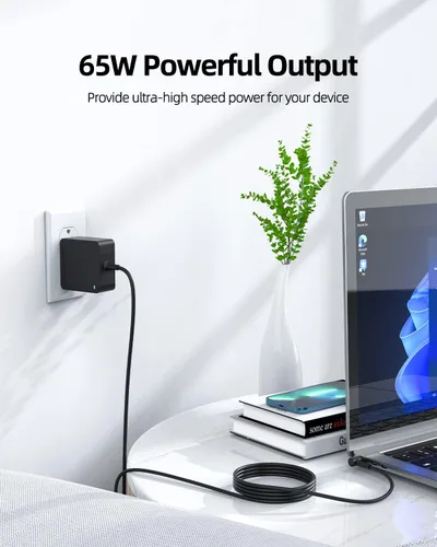 Vista 7 de Cargador de CA de 65 W compatible con Asus Q504 Q504U Q504UA Q504UAK Q304U Q304UA Q304UAK Q304 Q407IQ-BR5N4 Q304UA-BBI5T10 Q504UA-BBI5T12