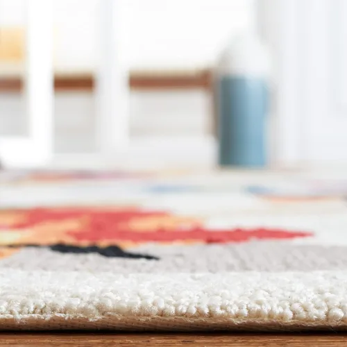 Vista 5 de SAFAVIEH Four Seasons Collection FRS509D - Alfombra floral con gancho a mano (3 pies 6 pulgadas x 5 pies 6 pulgadas), color marfil/multi