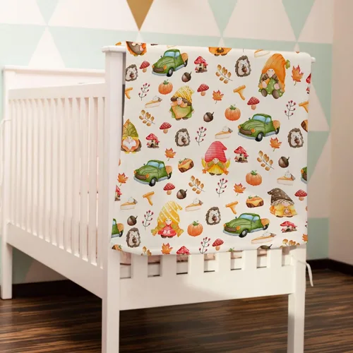 Vista 7 de Manta de otoño de gnomo, gnomo de otoño de 30 x 40 pulgadas, ligera, súper suave y acogedora para sofá, cama, sofá y silla Gnomo de otoño1