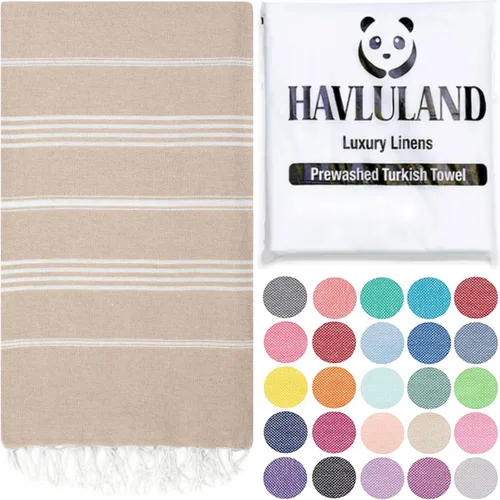 Vista 22 de Havluland - Juego de toallas de baño (100 % algodón turco)