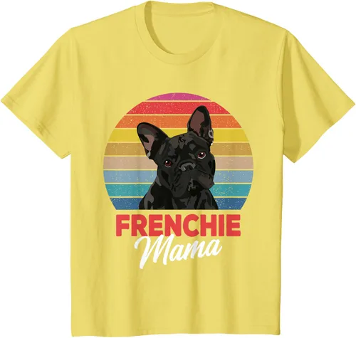 Vista 55 de Frenchie Mama - Camiseta divertida de regalo para niñas y perros Bulldog Francés, Negro, S