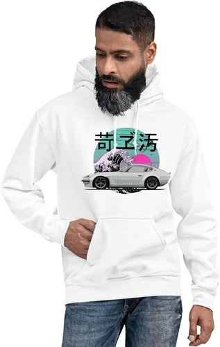 Vista 2 de 1973 Datsun 240z JDM Legend Japanese Tuner Drift Racing Sudadera con capucha unisex