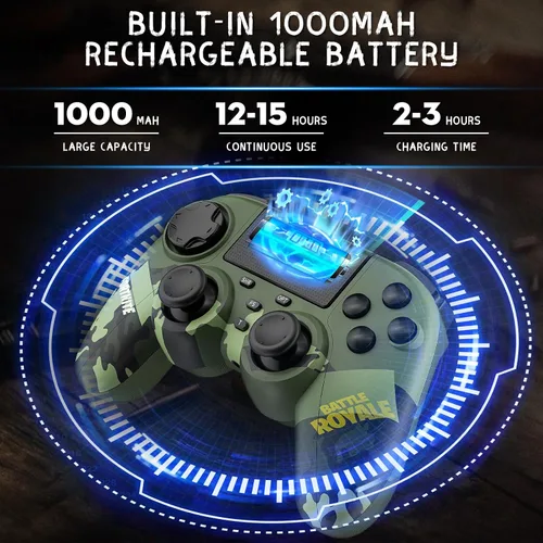 Vista 7 de Wireless PS4 Controller, Custom Playstation 4 Gamepad for Kids Compatible with PS4PS4 SlimPS4 ProPCSteam with Upgraded Analog Sticks6-Axis Motion