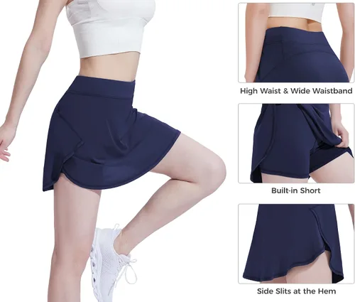 Vista 4 de CAMEL CROWN Falda pantalón de golf con pantalones cortos para mujer