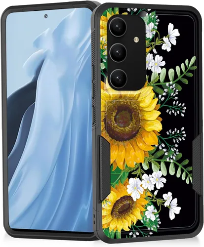Vista 137 de Funda para Galaxy A14 5G, resistente de doble capa híbrida de policarbonato duro, goma suave, a prueba de golpes, funda protectora resistente