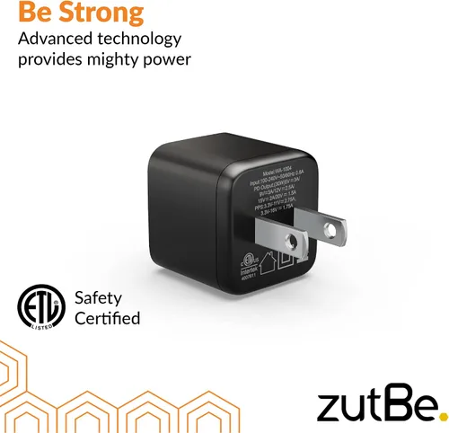 Vista 4 de zutBe Cargador de pared USB-C de 30 W, carga rápida PD PPS para iPhone 17, 16/15/14/13 Pro Max, Galaxy S23/S22, Pixel 8/7, iPad Pro/Mini