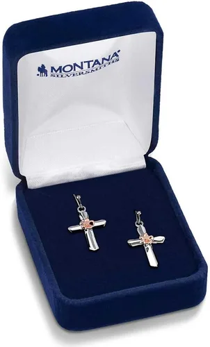 Vista 13 de Montana Silversmiths Pendientes de cruz estilo de vida occidental