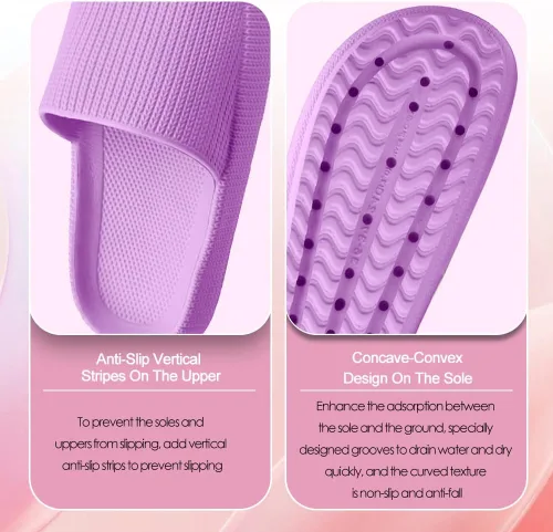 Vista 4 de Sandalias de nube para niños, niñas, niños, pantuflas de ducha y baño, cómodas pantuflas antideslizantes de suela gruesa para verano, zapatos