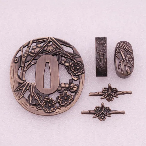 Vista 58 de Espada samurái japonesa KOSHIRAE – TSUBA FUCHI KASHIRA MENUKI 68-100