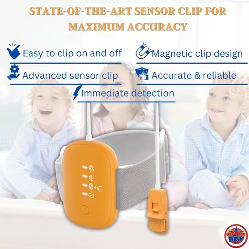 Vista 3 de Alarma de enuresis recargable para niños y niñas, entrenamiento para ir al baño, niños mayores, alarma de orina, temporizador para orinal con sensor